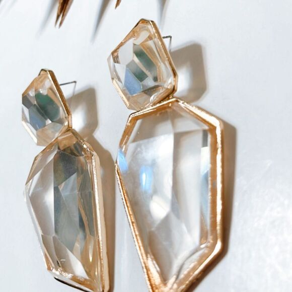 Crystal drop earrings N393 - Picture 4 of 5